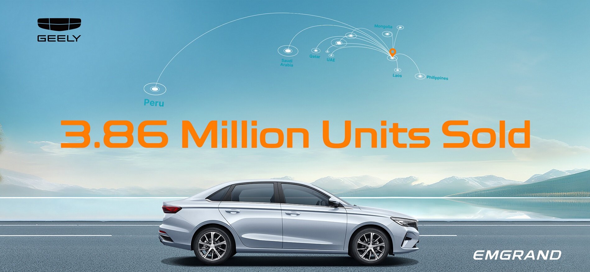 Emgrand 3.86 million sales milestone Cover