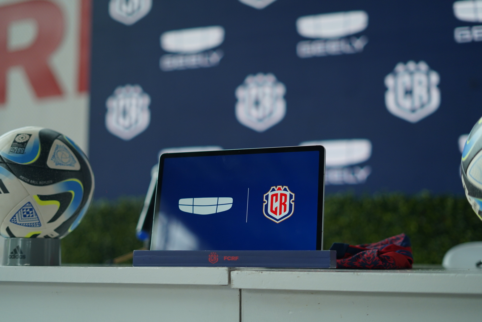 Geely Costa Rica football sponsorship - detail